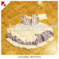 Short sleeve puple dress ruffle party clothing